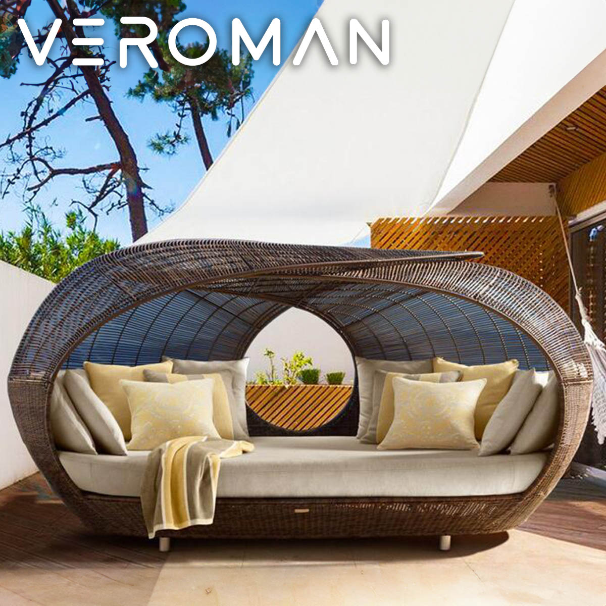 VeroMan 長椅子臥榻 スウィミングプール姿勢臥榻 アウトドア長椅子 アウトドア臥榻 長椅子 アウトドア スウィミングプール姿勢 韓国室内装飾 韓国調度品 [横幅240糎 高さ200糎]