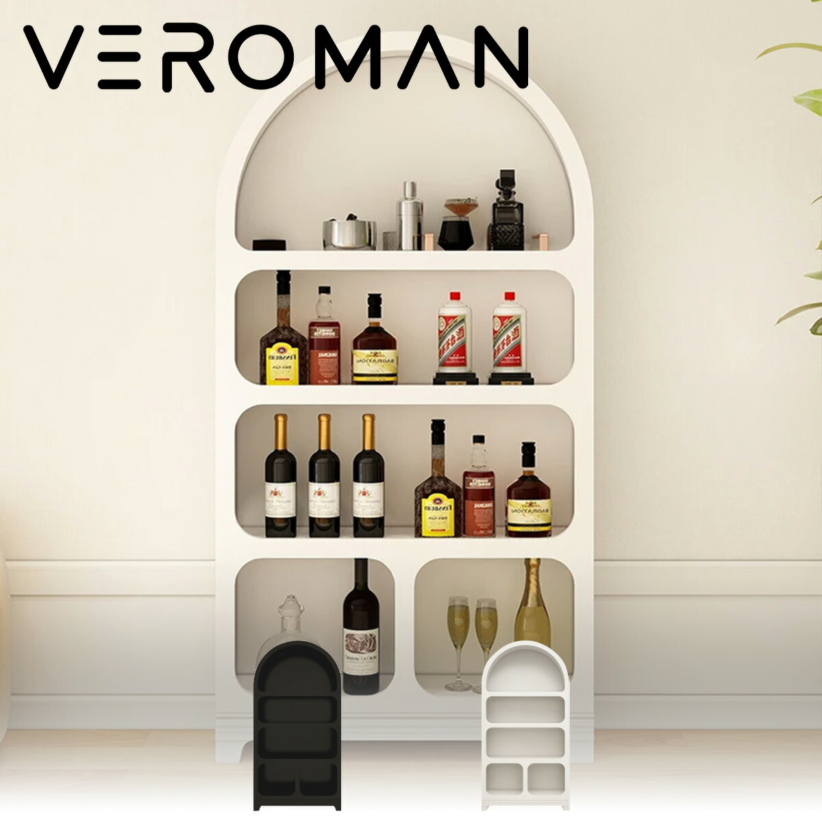 VeroMan ディスプレイラック ディスプレイ ラック アーチ 小物置き 展示棚 コレクションケース モダン シンプル 韓国インテリア [幅60cm 高さ120cm] 【完成品】
