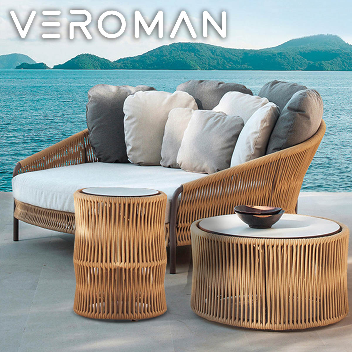 [直径42cm] VeroMan サイドテーブル ソファサイドテーブル テーブル 円卓 アウトドア インドア 屋外 室内 プールサイド 庭 韓国インテリア 28,386円