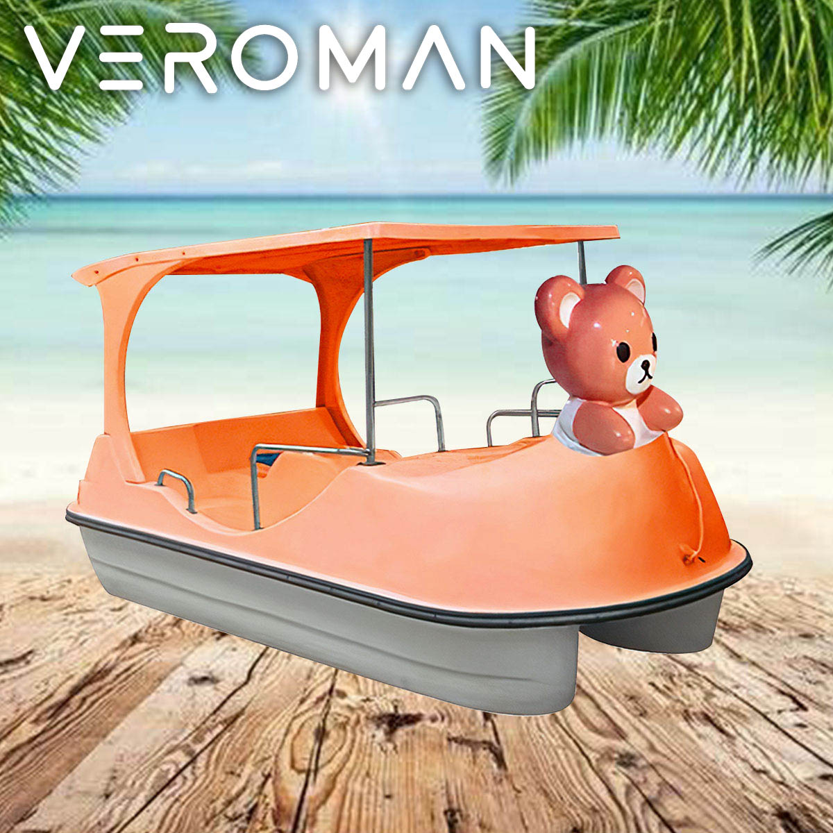 VeroMan 足漕ぎボート 足漕ぎ 水上ボート 水上 ボート 巨大浮きボート 熊 クマ テディーベア 動物 アニマル 海 川 公園 水上公園 池 泉 デート|VEROMAN HOME