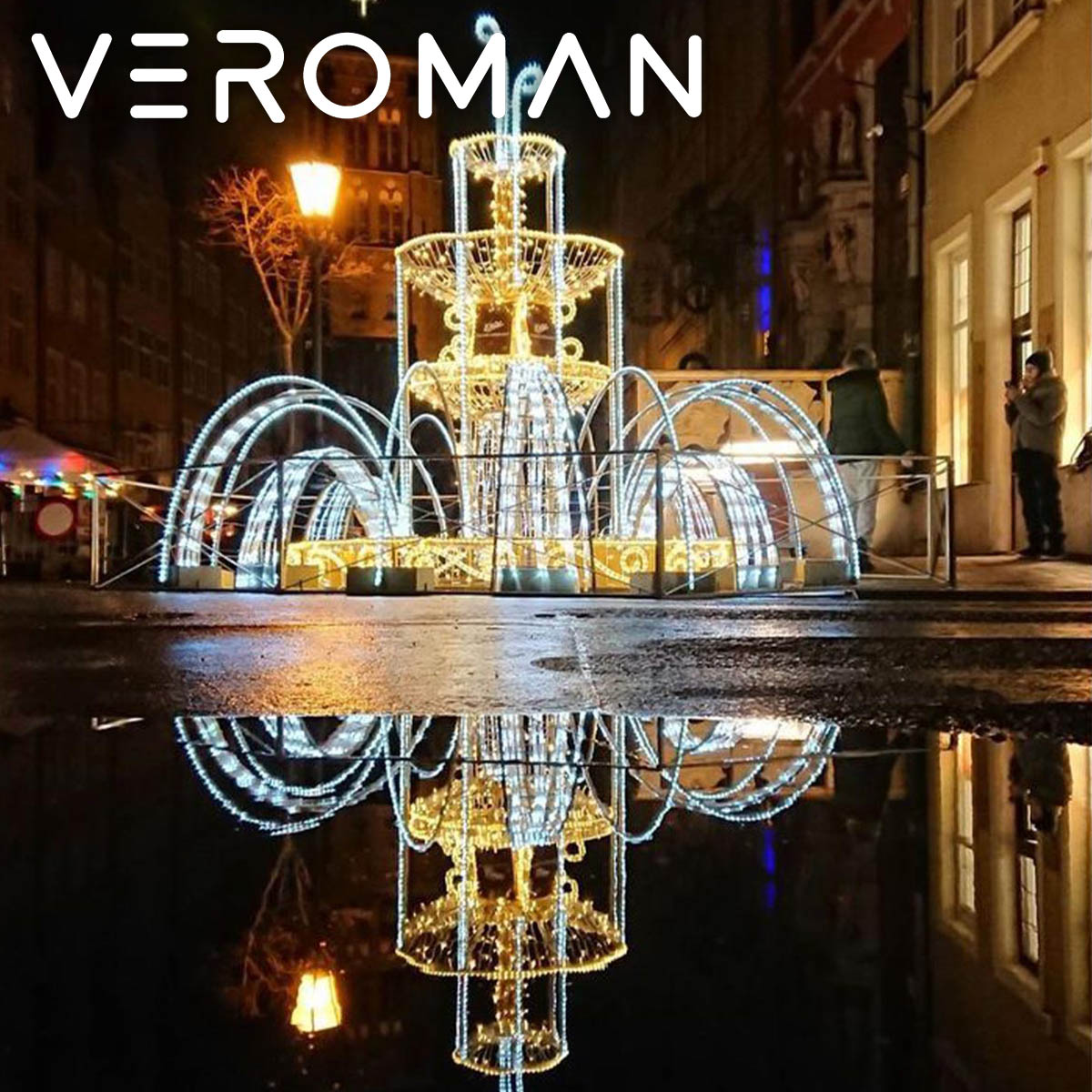 VeroMan 優雅な光の演出 大型イルミネーション噴水 商業施設向け イルミネーション 噴水 韓国インテリア[高さ300cm]｜VEROMAN HOME