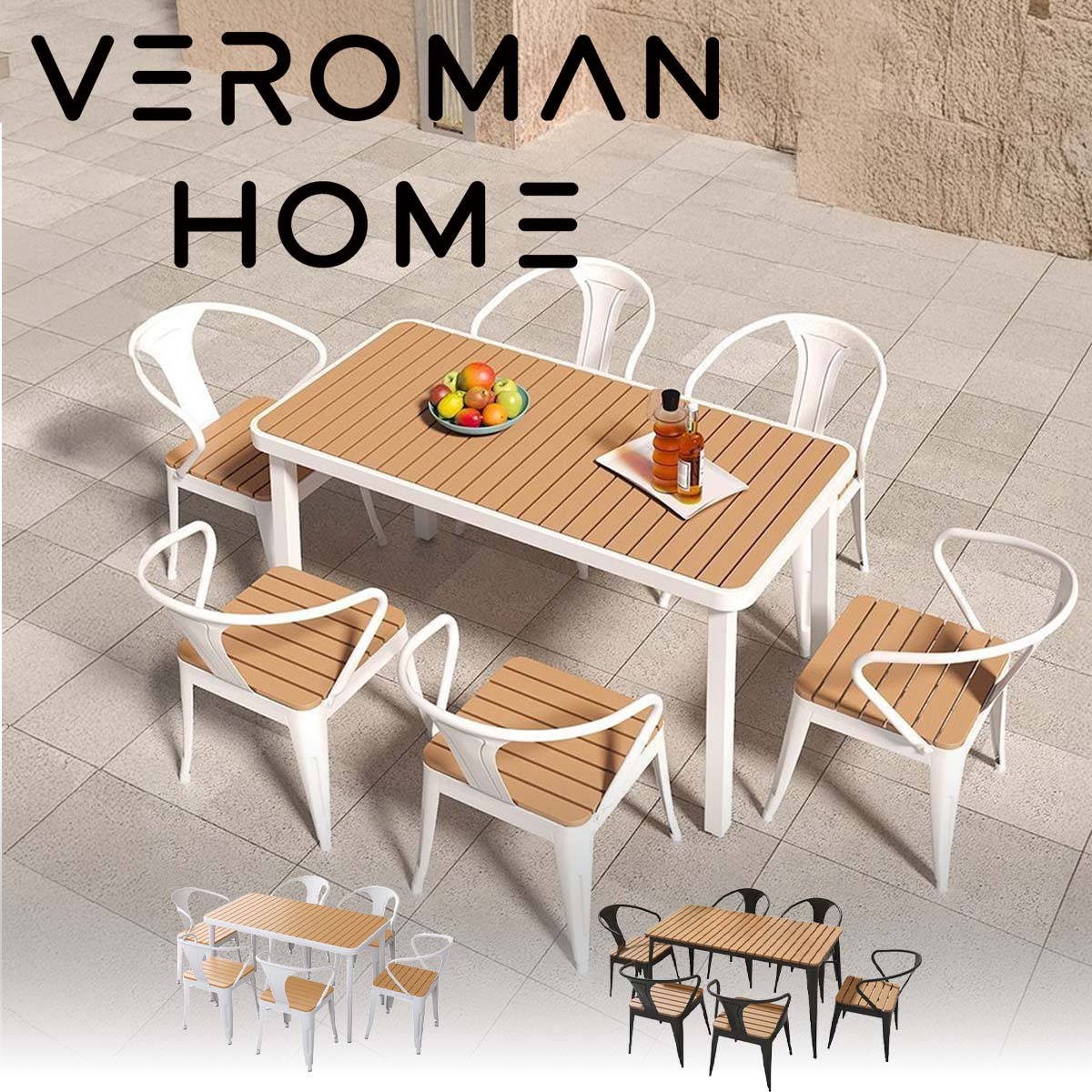 VeroMan 露天用昼ご飯書き割り 喫茶店テーブルセット 大衆食堂中庭 運動場早見表 途切らせる書き割り 韓国室内装飾[140cm×70cm×75糎]