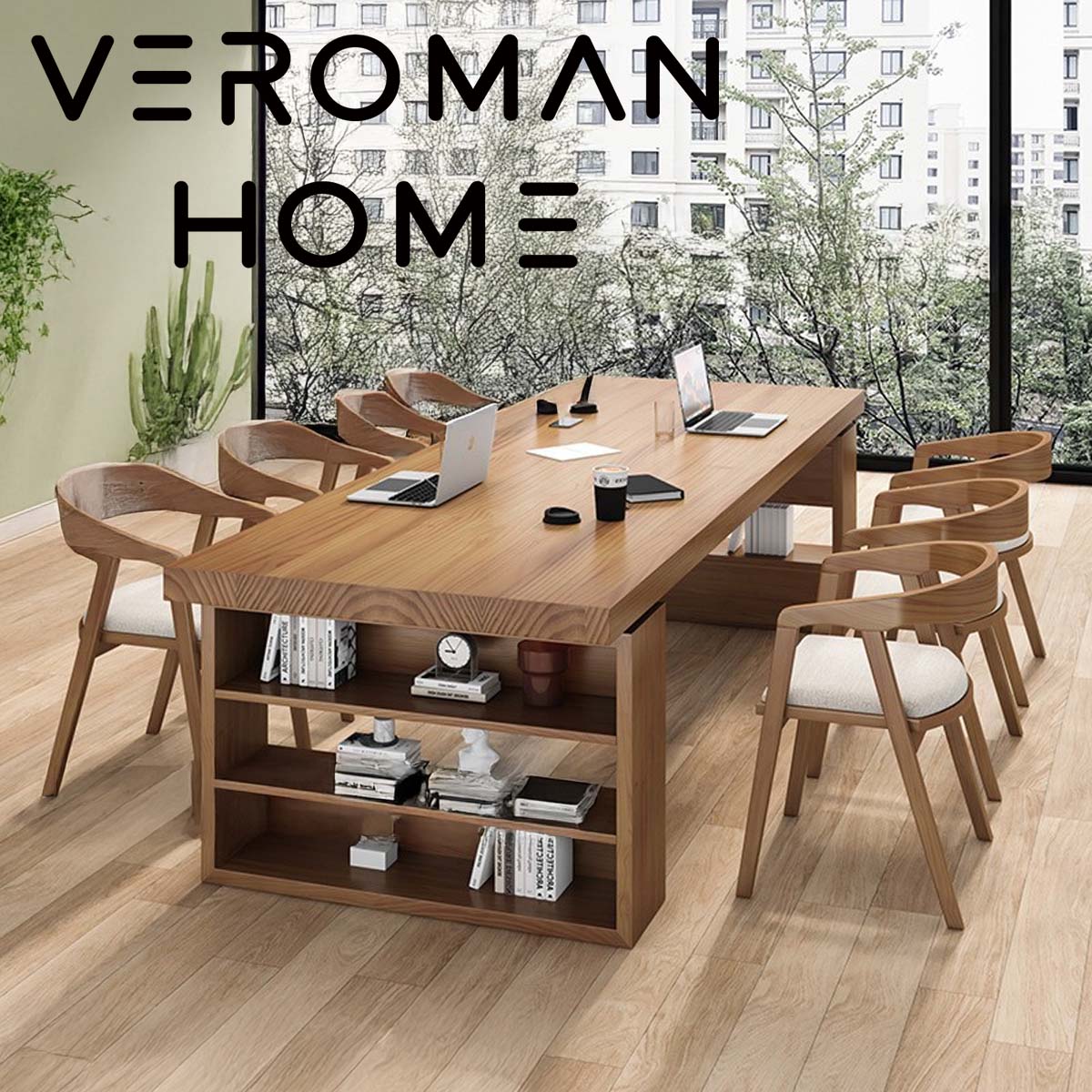 [テーブルチェアセット] VeroMan テーブル チェア ダイニング・リビング・学習デスク 三段収納 肉厚い天板で安定感抜群 韓国インテリア [高さ75cm×幅140cm]