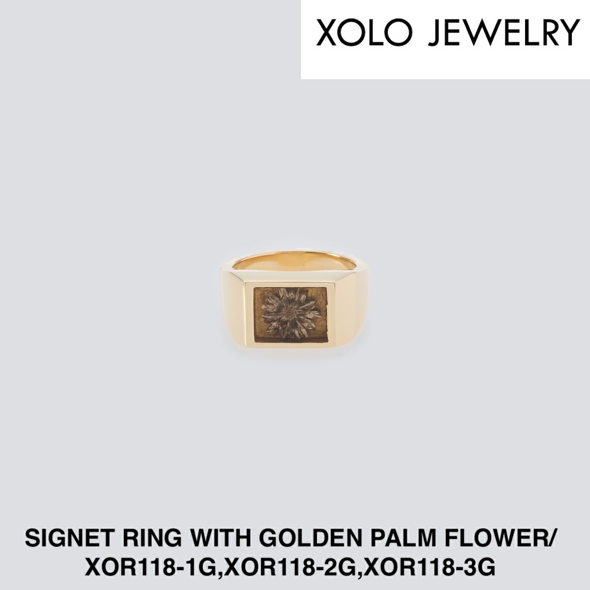 xolo signet ring flower ショロ シグネットリング 925 XOLO JEWELRY / ショロ ジュエリー ： Signet Ring with Flower