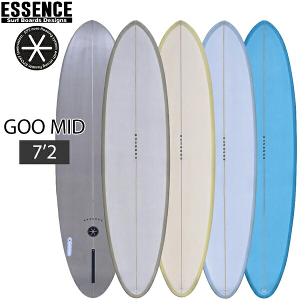【楽天市場】エッセンス サーフボード ESSENCE GOO MID 7’2 EPS グーミッド シングルフィン+スタビライザーFutures ...