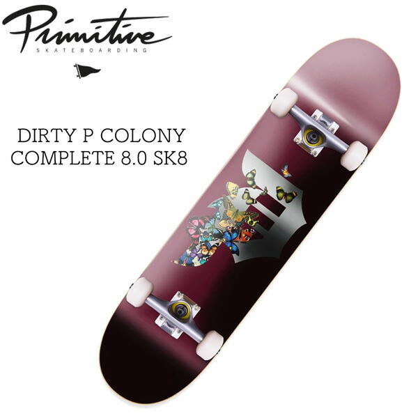 スケートボード PRIMITIVE -  Primitive Dirty P Tropic 8 PRIMITIVE プリミティブ スケートボード デッキ 8.0,8.12inch