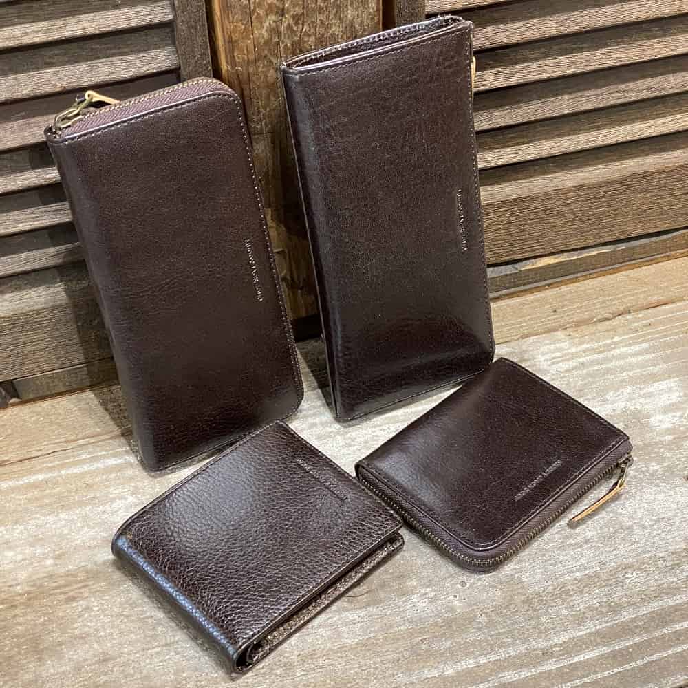 【Muddy Jack Soup（マディージャックスープ）】ツヤ加工牛革オイルレザー・エルファスナーハーフ/76196・エルファスナーロング/76197・二つ折り財布/76198・ラウンドファスナー長財布/76199【レザーバッグ革財布専門店Vertigo/ヴァーティゴ】