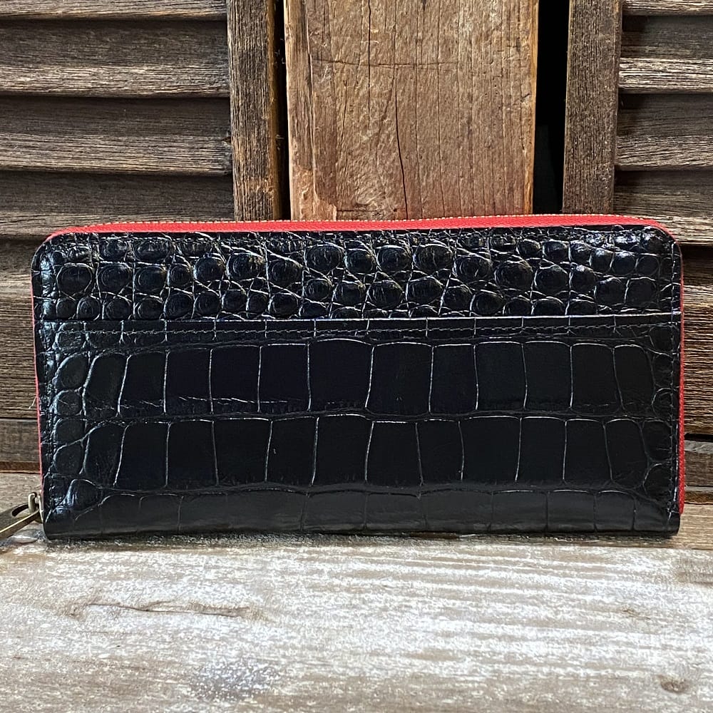【国産・JYO ARVINISTA『SYBILLA CROCO/シビラクロコ』】イタリア製革クロコダイル型押し牛革・レザーラウンドファスナー長財布（76621）※ギャルソン小銭入れ付き・牛革付属　メンズ　クロコ型押しレザーウォレット【レザーバッグ革財布専門店Vertigo/ヴァーティゴ】｜レザーバッグ革財布専門店Vertigo