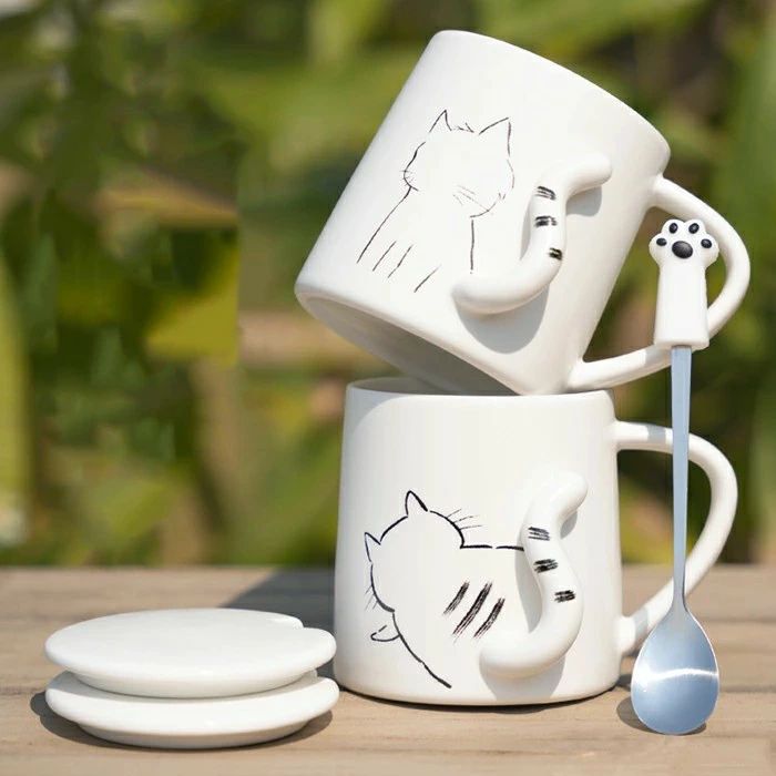 楽天市場】A030765ティー・コーヒーカップセット 猫雑貨 猫