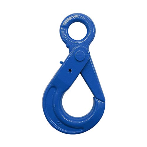 ロッキングフック アイタイプ G100 合金鋼製 鍛造 ハイグレード 吊り具 セルフロッキング ラッチロック 固定式 重量フック 吊りフック クレーンフック チェーンスリング 玉掛け ワイヤー ロープ対応 青 ブルー 基本使用荷重 4.0t