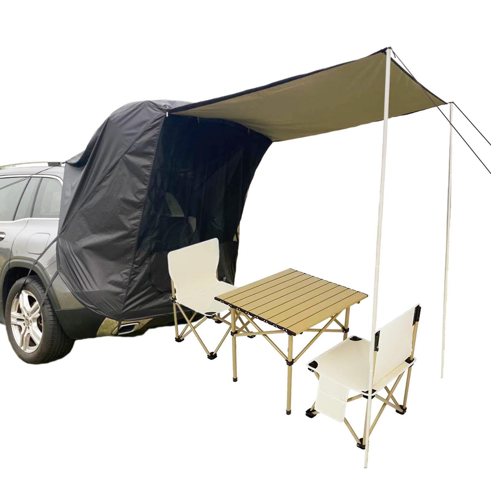 車用 幕屋 リアゲートタープ カーサイドテント 継ぎ合わせる能力のある 虫除け メッシュ付き添い人 難民キャンプ アウトドア 車中泊 パウダーコンパクト 飾り気のない組み立て 日よけ 遮光 防雨 耐水 納める袋付き添い人 SUV ミニバン相応う