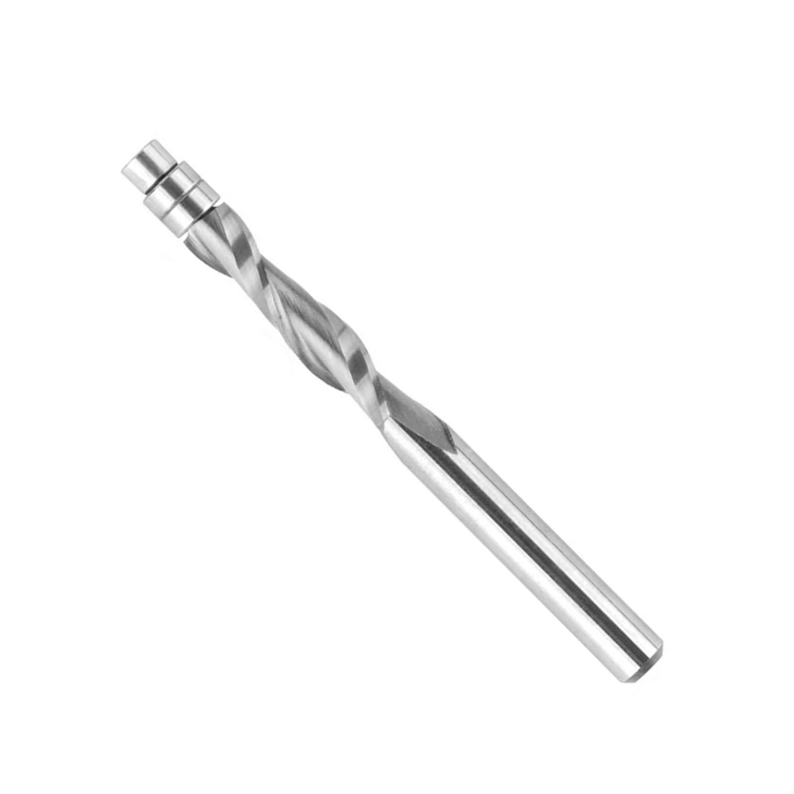 超硬 渦巻き ルータービット 3本仕掛ける 1/4in シャンク 1/4\"×1-1/8\"" 引きあげるとり捨てる 落ちこむとり捨てる コンプレッション 大工仕事用 フラッシュトリムビット 2面ベアリング 飾りつけ面産業 溝掘り トリマービット 面取り 裁断師"