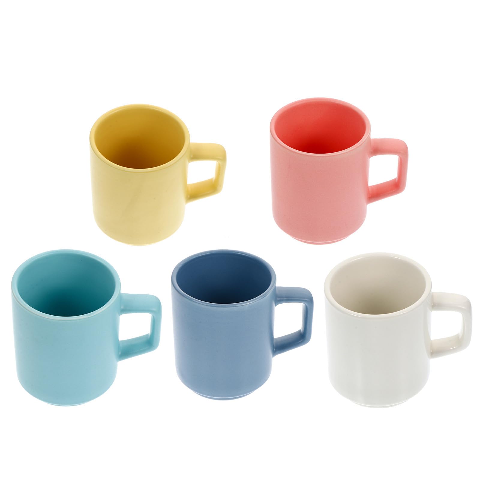 カップ 今めかしい 5個書き割り 北欧風 陶芸 瀬戸もの 珈琲優勝杯 マグカップ 紅茶優勝杯 優勝杯 耐熱 分かりやすい 無地 勝手もと雑貨 差し上げ物 差し上げ物