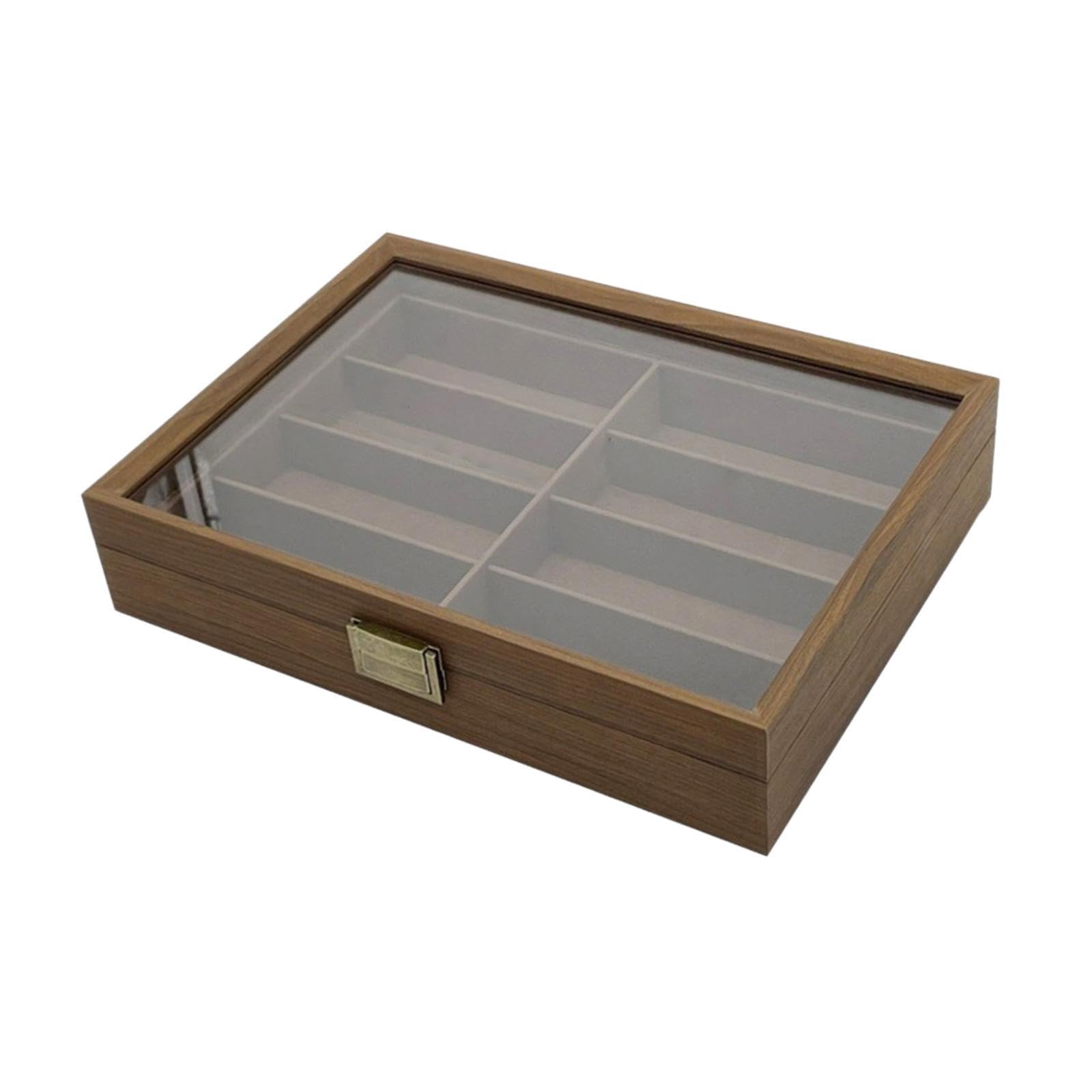 木製黒眼鏡入れもの 眼鏡納める入れもの 8本用 寄せあわせ入れもの 見せびらかす入れもの メガネボックス席 納めるボックス席 木製 納める 室内装飾 今めかしい