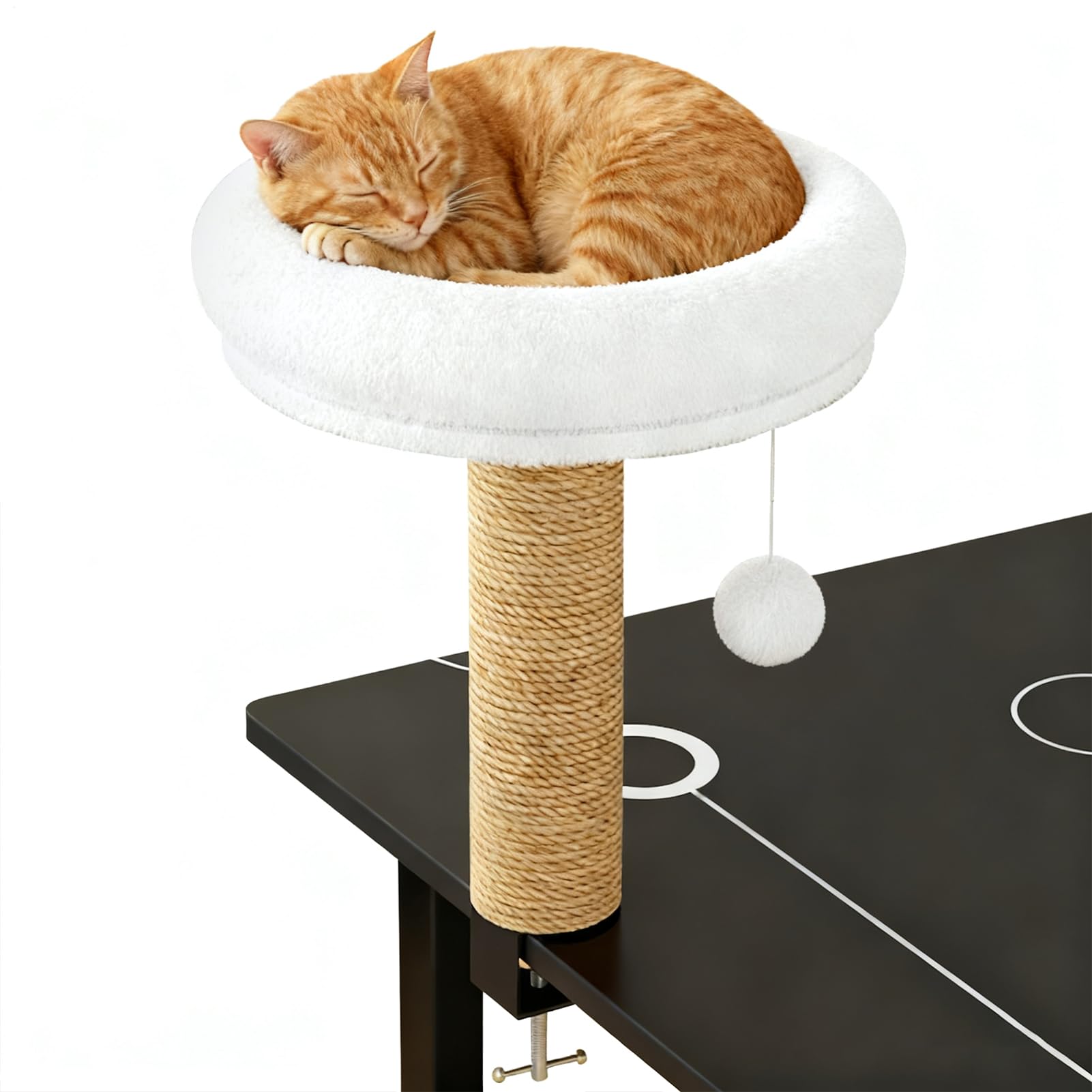 事務机用 猫ハンモック キャットタワー 360度回転させる クランプ式 爪とぎ極点付き添い人 省間隔文字 兼ね合い 愛玩動物寝台 途切らせる所 窓辺 臥し所 リビング