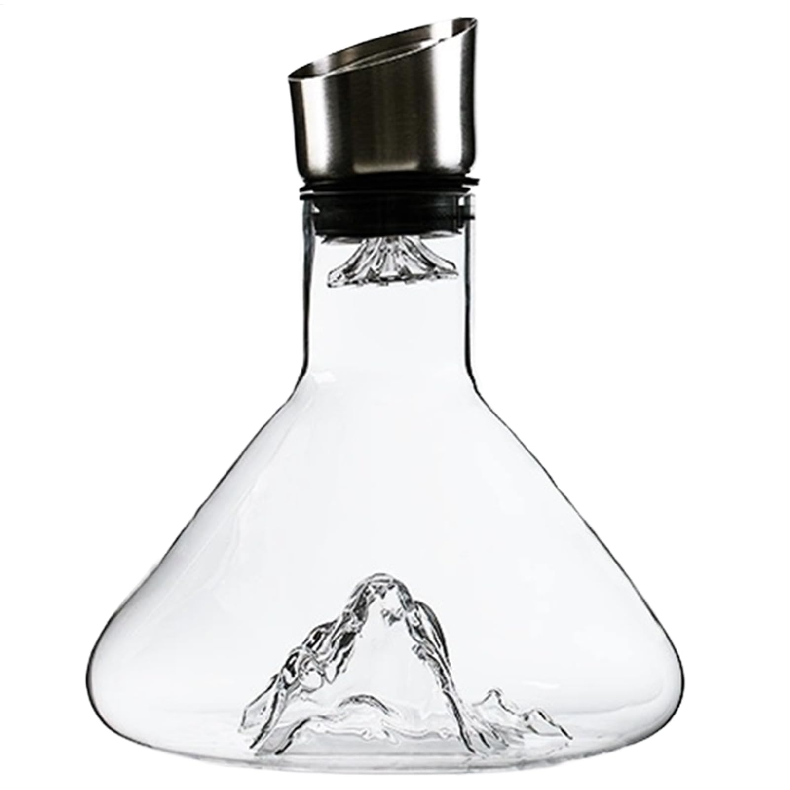 飛び切り水晶瑠璃 ワインデキャンタ 1500ml 富士山ひな型 早朝曝気 蓋付き添い人 ハラフェ 赤ワイン 白ぶどう酒 燻す 雑味とり 味わい立ちなおる 卓上 ディスペンサー 水さし 着飾る 差し上げ物 寄りあい 祝する日 晩さん会 赤ちょうちん