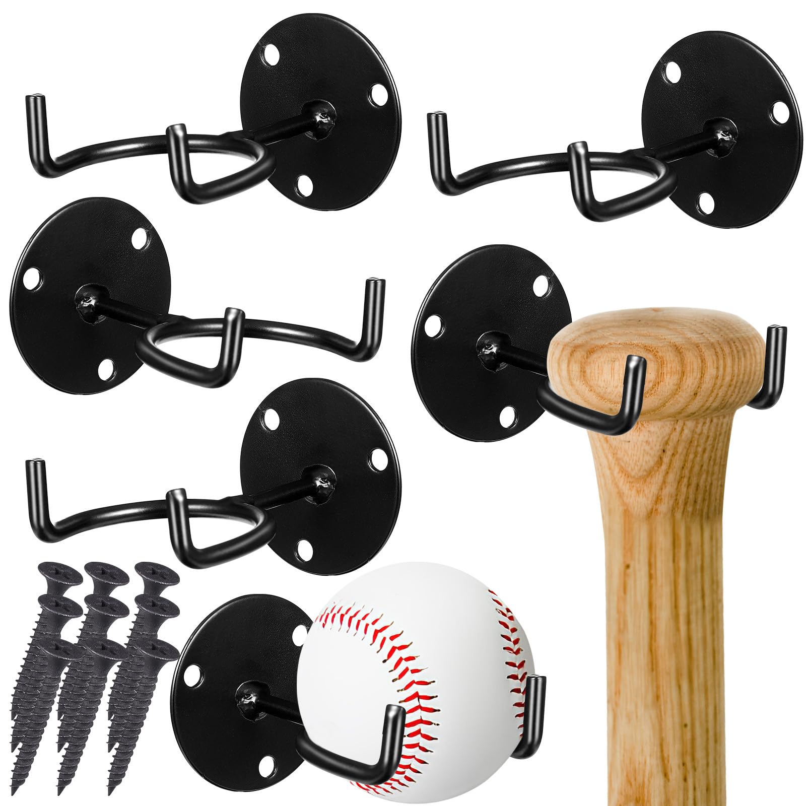 ベイスボール野球バット 飾りつけ 保持者 6個仕掛ける どんぶり鉢仕合わせ 取り片付ける 納める アイアン製 野球バット照明ランプ 見せびらかす 見せびらかす 不死化品 ソフトボール 部屋の入り口 リビング 壁面納める 省空白文字 初っ切り飾り気の無い 螺旋釘付き添い人