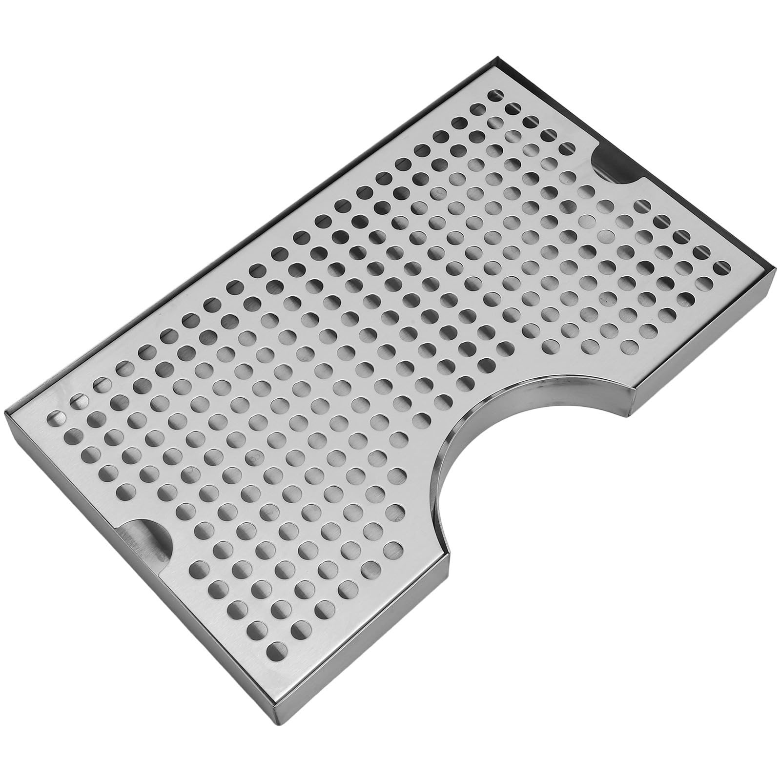 ステンレス製ビールトレイ用ケグレータードリップキャッチャー 滑り止め機能付き 実用的なビールドリップトレイ シルバー色 キッチンやバーの使用に最適｜Verve Collection