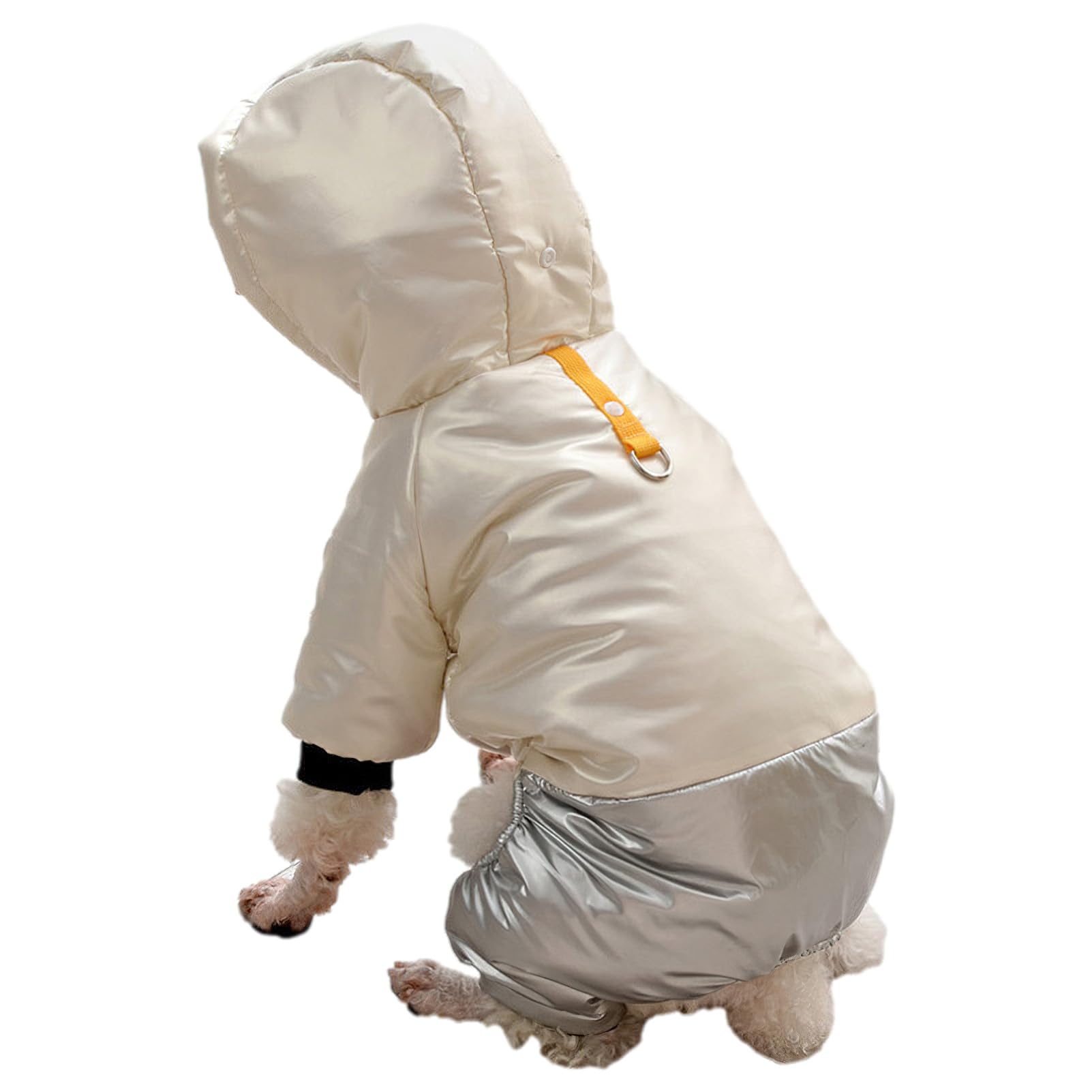 冬用犬用コート ホワイト 暖かい 子犬 パーカー 防水ジャケット 小型犬用 ジャンプスーツ ペット 雪服 服 屋内 アウトドア ハイキング用|Verve Collection