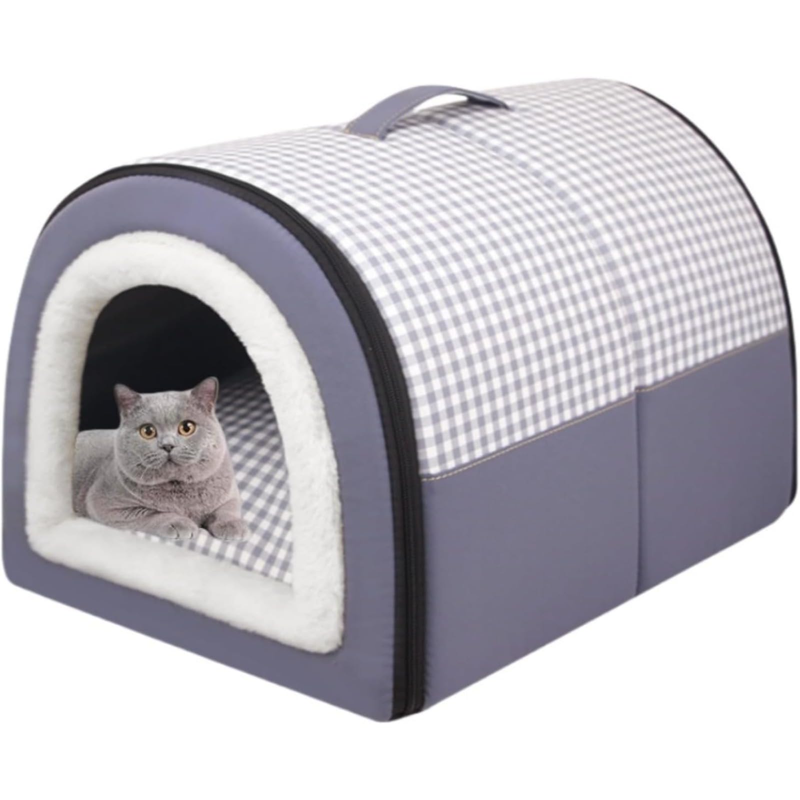 s ペットハウス ペットド一ム犬 ペットベッド ドーム型 犬 ハウス 大型犬 ドーム カーキ犬小屋 室内 冬用 夏用 通年 寒さ対策 おしゃれ 犬小屋 猫 犬 小/中/大型犬 室内用 洗える 猫ハウス｜Verve Collection