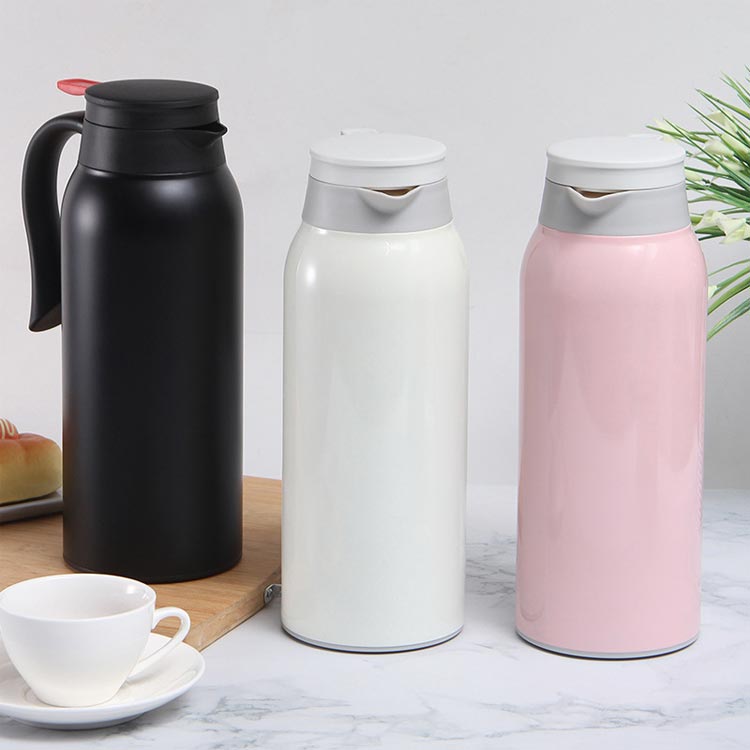 テーブルポット モノトーン 1.5L 北欧 保温ポット レッド 保冷 卓上ポット ティーポット ポット ステンレスポット 魔法瓶 おしゃれ 保冷ポット 洗いやすい コードレス 保温 白 黒 ブルー ステンレス