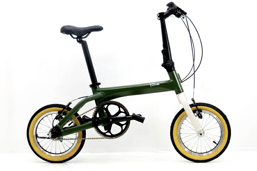 ★★【中古】パシフィックサイクルズ PACIFIC CYCLES  KOLIBRI 2024年青写真 フォールディングバイク 14inタイア 室内装飾3速 緑であること