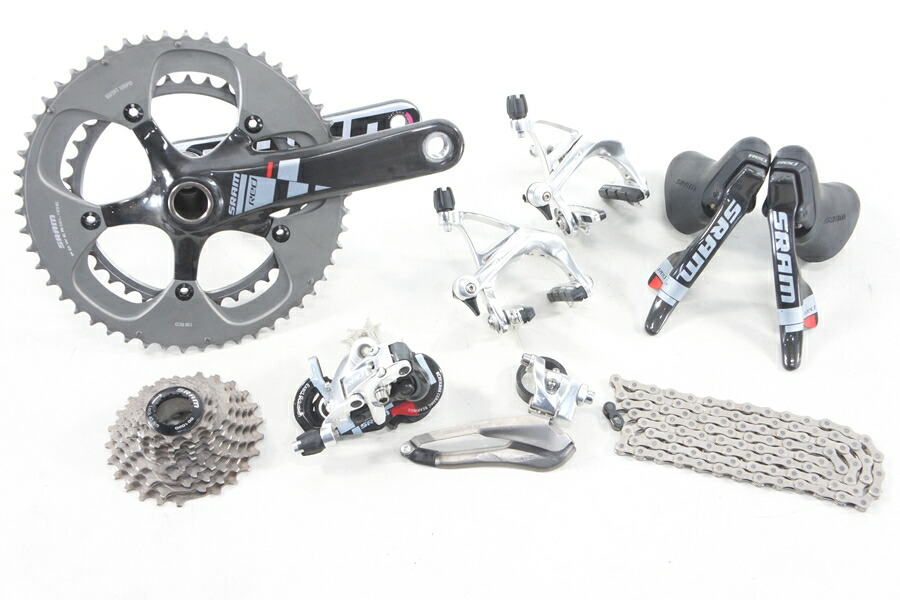 ◆◆【中古】ゲットー SRAM RED 赤いこと 2x10s 生き胆 FD RD BR CS 機械類式 リム打ち切り コンポセット