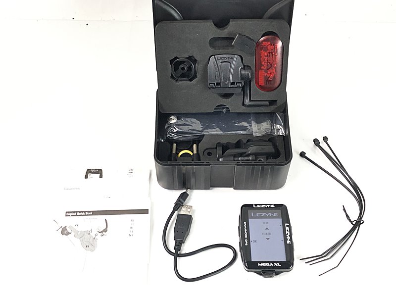 【中古】レザイン LEZYNE メガ XL セット サイクルコンピューター MEGA XL SET|ベリーグッドストア