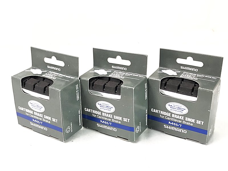 【中古】未使用品 シマノ SHIMANO カンチブレーキ用 ブレーキシュー 3コセット M65/T CARTRUDGE BRAKE SHOE SET 〇