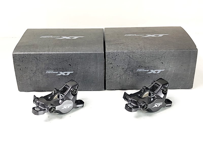 【中古】未使用品 シマノ SHIMANO ディオーレXT ディスクブレーキキャリパー 前後セット DEORE XT BR-M8100 油圧DISC 〇【値下げ】