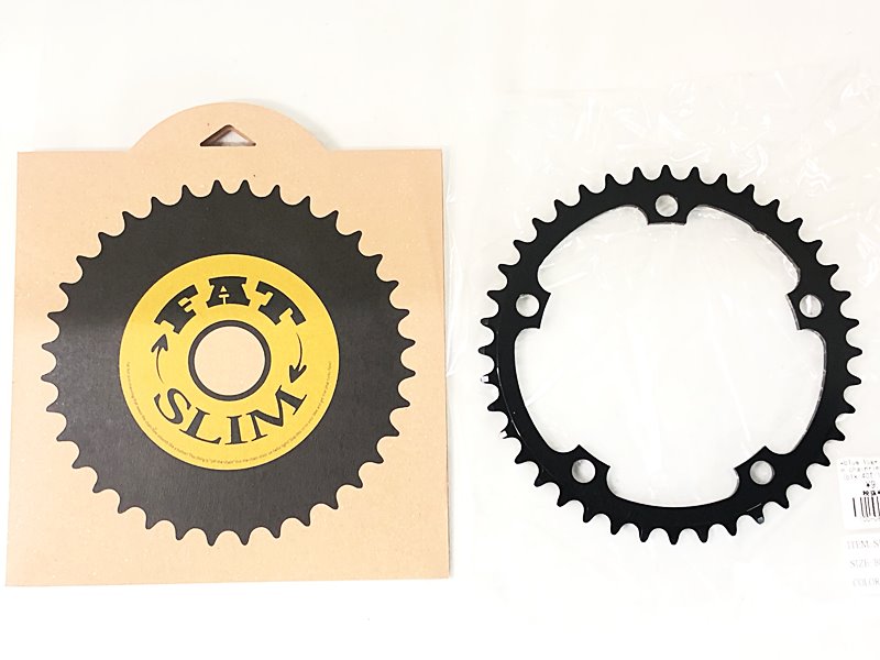 【中古】未使用品 ブルーラグ BLUELUG ファットスリムチェーンリング FAT SLIM CHAINRING 40T PCD130 BLACK チェーンリング