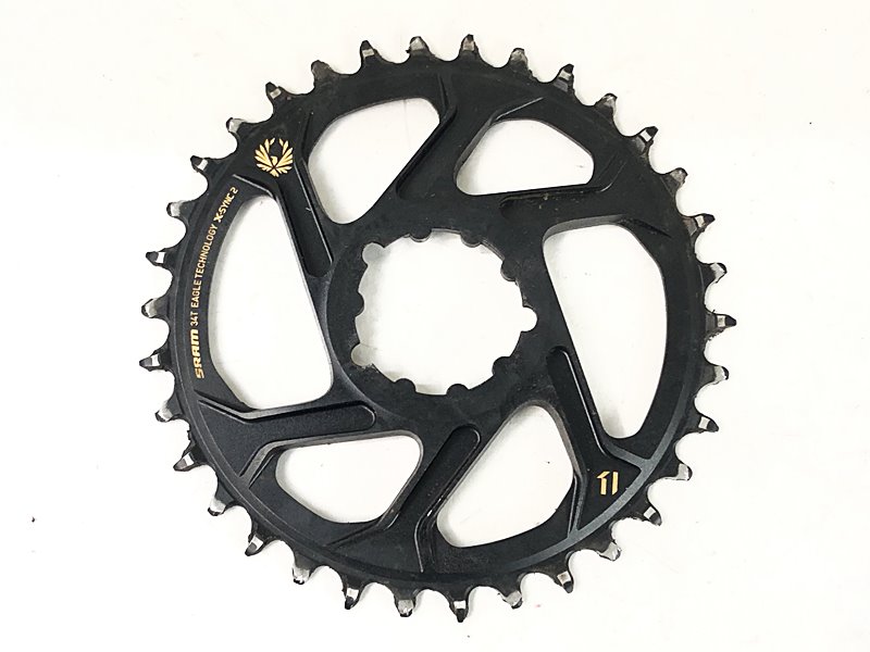 【中古】ゲットー SRAM エックスソニック2 ナローワイドフロントスプロケット X-SYNC2 FRONT SPROCKET 34T チェーン店輪っか【割り引き】