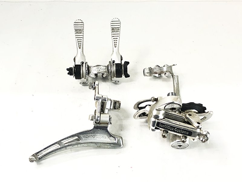 【中古】サンツアー SUNTOUR 低気圧 CYCLONE POWER SHIFT CYCLONE ダンス楽隊後ばらい28.6粍 CYCLONE 機械類式 コンポセット 自転車用パーツ-その他