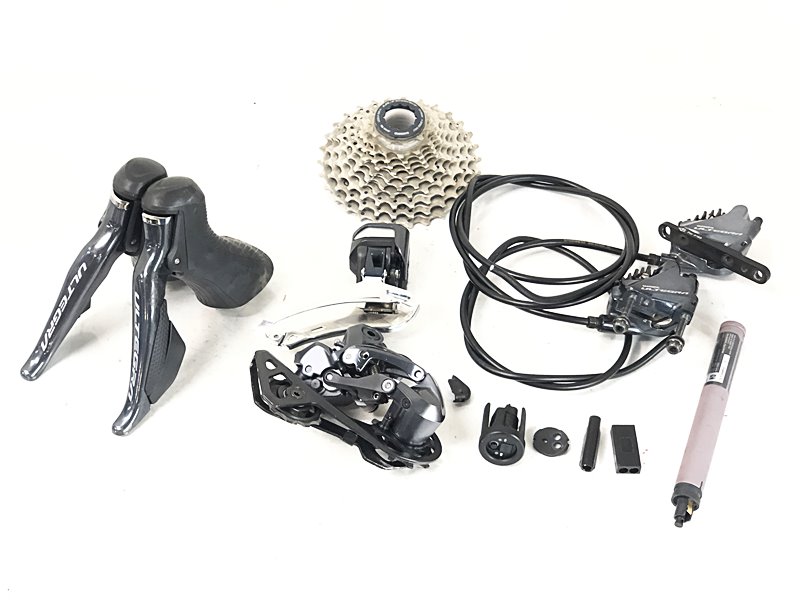 【中古】シマノ SHIMANO アルテグラ Di2/ULTEGRA Di2 R8070 2x11S ST、FD、RD、BR、CS 電動Di2 油圧DISC コンポセット 〇【引き下げ】
