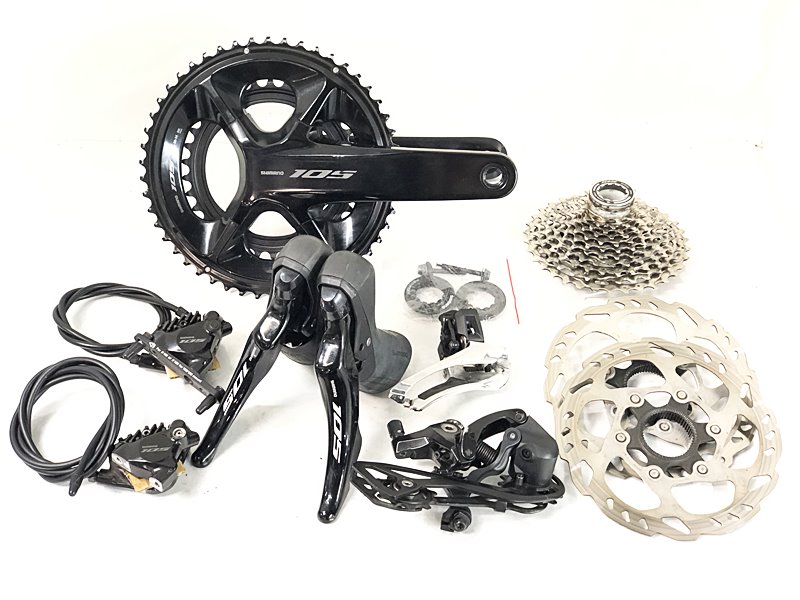 【中古】シマノ SHIMANO 105 ST-R7120 2x12S ST FC FD RD BR CS 機械類式 油圧DISC コンポセット 〇