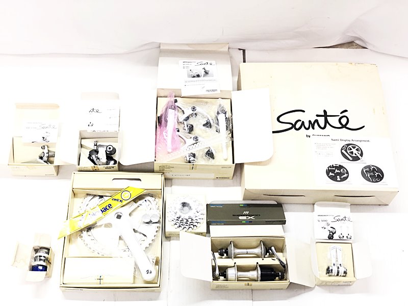【中古】未当て嵌める品 シマノ SHIMANO サンテ SANTE 5000 2x7S SL、FC、FD、RD、BR、CS 機械類式 リム打ちきり コンポセット 〇