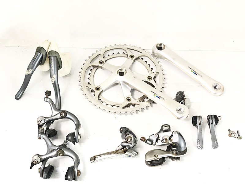 【中古】シマノ SHIMANO 600 2x7S SL、FC、FD、RD、BR、BL 機械類式 リム打ち切り コンポセット 〇