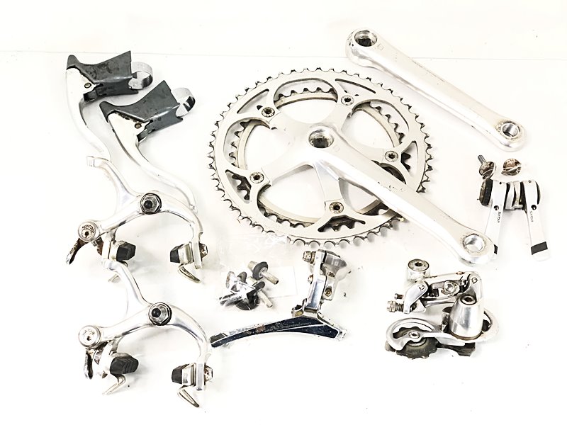【中古】サンツアー SUNTOUR シュパーブプロ SUPERBE PRO  2x7S SL、FC、FD、RD、BR 機械類式 リム打ちきり コンポセット