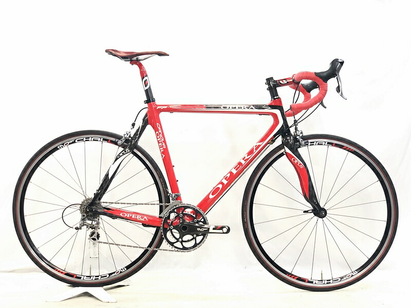 【中古】歌劇場 OPERA カノーヴァ CANOVA SHIMANO ULTEGRA 6600 2009年 カーボンロードバイク 53大いさ 赤いこと スポーツ・アウトドア-ロードバイク