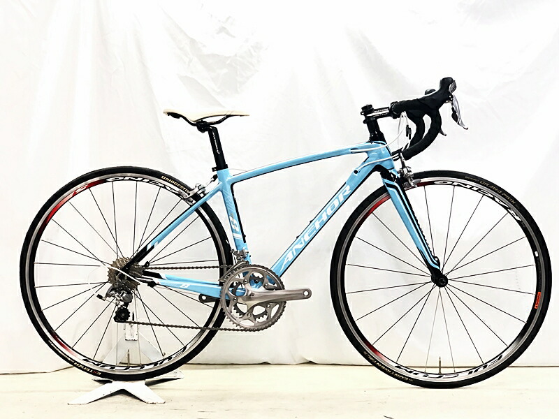 【中古】船がかり ANCHOR RL8W EQUIPE 105 2013年 カーボンロードバイク 420大いさ 青色 ロードバイク-自転車・サイクリング
