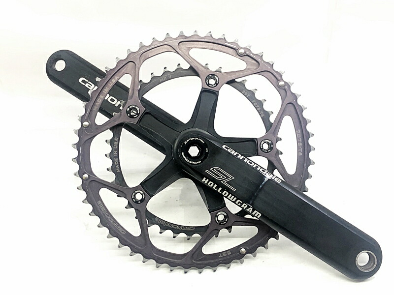 【中古】キャノンデール CANNONDALE ホログラム SL HOLLOWGRAM SL 53-39T 172.5粍 30粍軸 ダイレクトマウント 鍵を掛ける輪っか欠品 スターター仕掛ける 自転車・サイクリング-その他