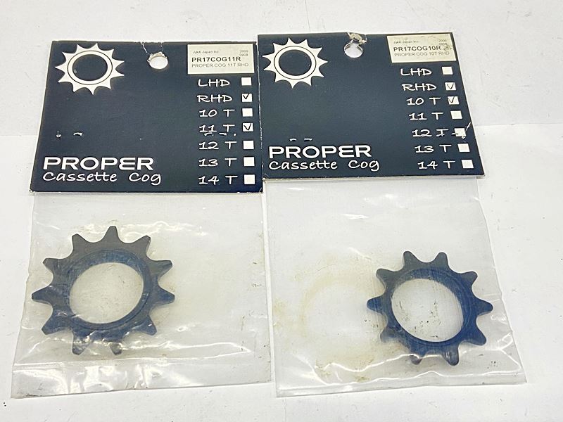 【中古】未使用品 プロパーカセットコグ PROPER CASSETTE COG RHD 10T/11T 2個セット スプロケット BMX