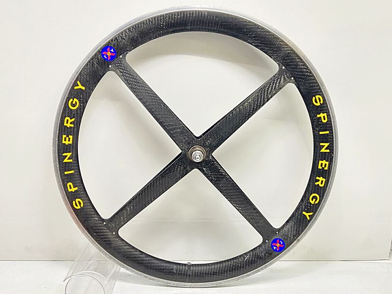 【中古】スピナジー SPINERGY REV X フロントホイールのみ リムブレーキ チューブラー カーボン|ベリーグッドストア