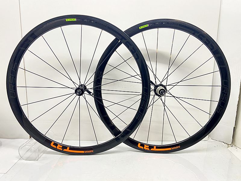 【中古】ウルサス URSUS MIURA TS 37 ホイールセット シマノフリー 11速 リムブレーキ チューブラー カーボン｜ベリーグッドストア