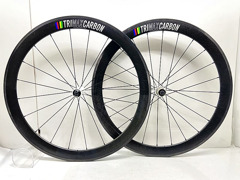 【中古】ヴィジョン VISION トライマックスカーボン TRIMAX CARBON ホイールセット シマノフリー 10速 リムブレーキ チューブラー カーボン