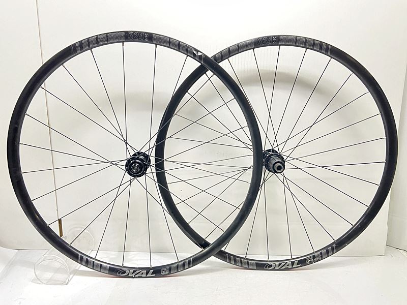 【中古】訳アリ オーバル OVAL 324 DISC ホイールセット シマノフリー 11速 DISC チューブレス アルミ