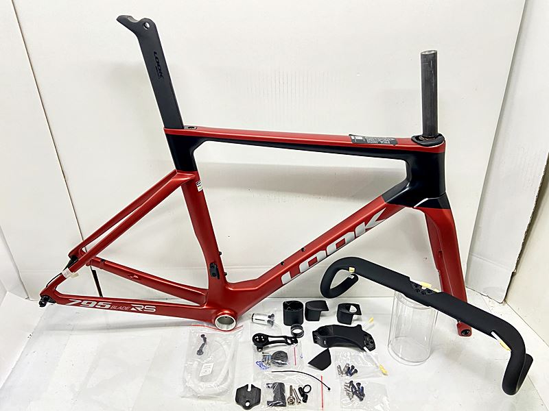 【中古】未当て嵌める品 ルック LOOK 795 BLADE 2 RS DISC 読み込む 一こま仕掛ける 2024年 S大きさ 炭素 レッドクロームサテン【割り引き】