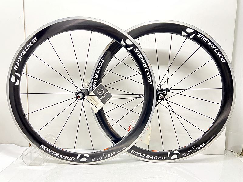 【中古】未走行品 ボントレガー BONTRAGER オーラ AURA 5 ホイールセット シマノフリー 11速 リムブレーキ チューブレスレディ カーボンラップ｜ベリーグッドストア