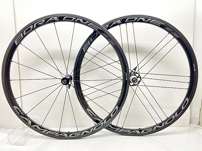 【中古】カンパニョーロ CAMPAGNOLO ボーラワン BORA ONE 35 AC3 TU ホイールセット シマノフリー 11速 リムブレーキ チューブラー カーボン｜ベリーグッドストア