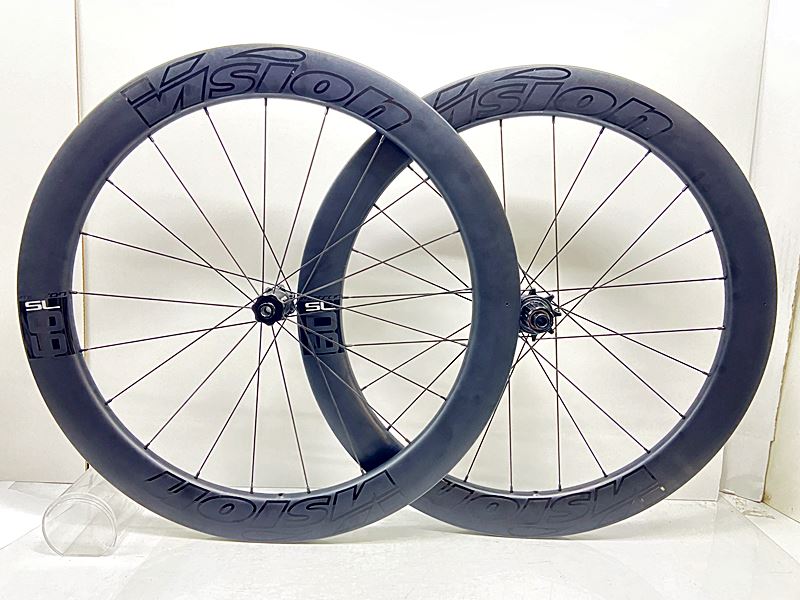 【中古】美品 ヴィジョン VISION メトロン METRON 60 SL ホイールセット シマノフリー 11速/12速 DISC チューブレスレディ カーボン|ベリーグッドストア